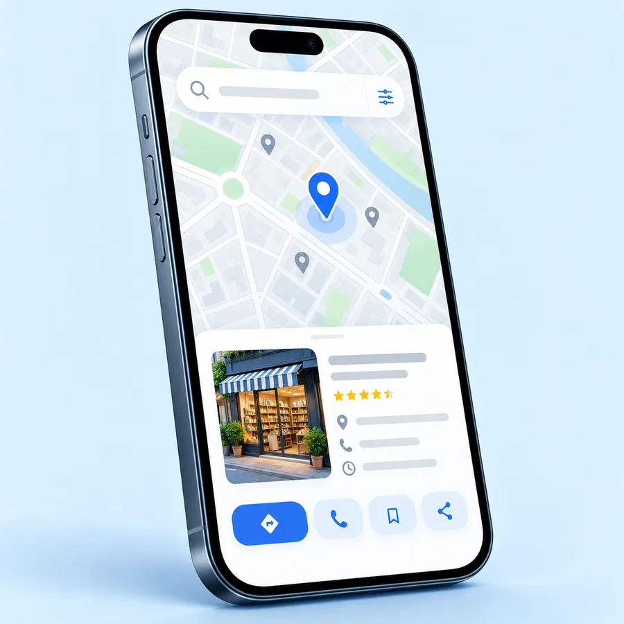 Mobile local search mockup