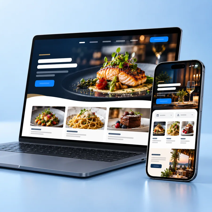 Restaurant & Cafe website mockup