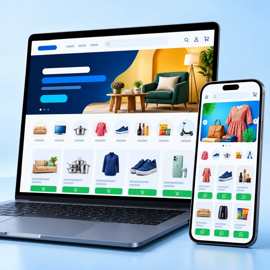 Retail Store website mockup