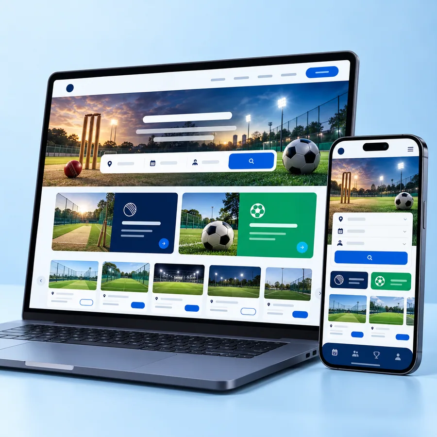 Sports Club website mockup